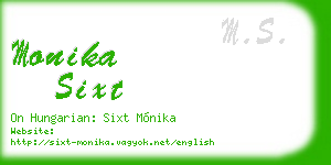 monika sixt business card